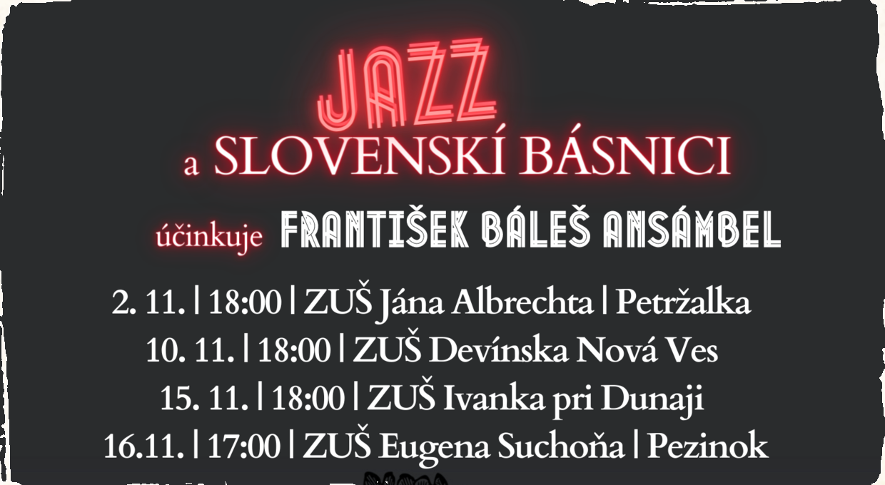 Jazz a slovenskí básnici smerujú do lavíc